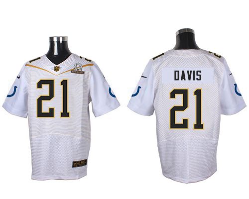 Nike Colts #21 Vontae Davis White 2016 Pro Bowl Men's Stitched NFL Elite Jersey Nike Colts #21 Vontae Davis White 2016 Pro Bowl Men's Stitched NFL Elite Jersey