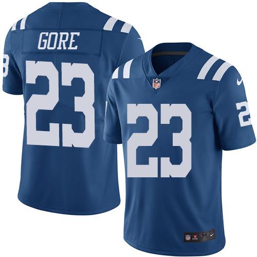 Nike Colts #23 Frank Gore Royal Blue Men's Stitched NFL Limited Rush Jersey Nike Colts #23 Frank Gore Royal Blue Men's Stitched NFL Limited Rush Jersey