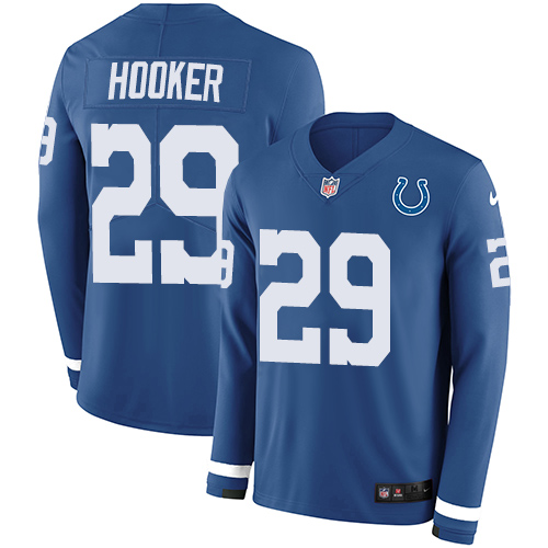 Nike Colts #29 Malik Hooker Royal Blue Team Color Men's Stitched NFL Limited Therma Long Sleeve Jersey Nike Colts #29 Malik Hooker Royal Blue Team Color Men's Stitched NFL Limited Therma Long Sleeve Jersey