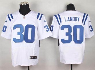 Nike Colts #30 LaRon Landry White Men's Stitched NFL Elite Jersey