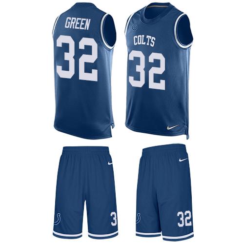 Nike Colts #32 T.J. Green Royal Blue Team Color Men's Stitched NFL Limited Tank Top Suit Jersey Nike Colts #32 T.J. Green Royal Blue Team Color Men's Stitched NFL Limited Tank Top Suit Jersey