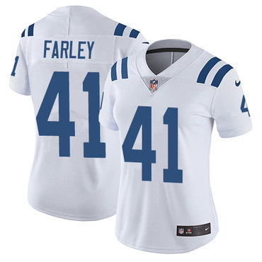 Nike Colts #41 Matthias Farley White Women's Stitched NFL Vapor Untouchable Limited Jersey