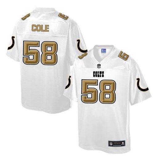 Nike Colts #58 Trent Cole White Men's NFL Pro Line Fashion Game Jersey Nike Colts #58 Trent Cole White Men's NFL Pro Line Fashion Game Jersey