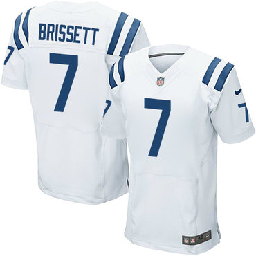 Nike Colts #7 Jacoby Brissett White Men's Stitched NFL Elite Jersey Nike Colts #7 Jacoby Brissett White Men's Stitched NFL Elite Jersey