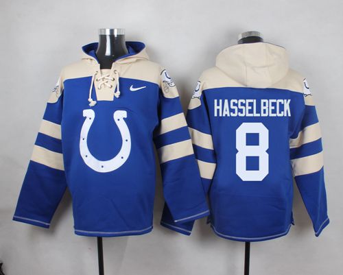 Nike Colts #8 Matt Hasselbeck Royal Blue Player Pullover NFL hoodie Nike Colts #8 Matt Hasselbeck Royal Blue Player Pullover NFL hoodie