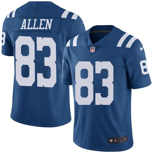 Nike Colts #83 Dwayne Allen Royal Blue Men's Stitched NFL Limited Rush Jersey Nike Colts #83 Dwayne Allen Royal Blue Men's Stitched NFL Limited Rush Jersey