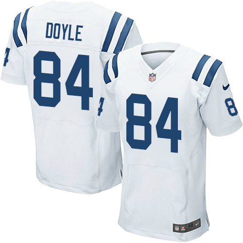 Nike Colts #84 Jack Doyle White Men's Stitched NFL Elite Jersey Nike Colts #84 Jack Doyle White Men's Stitched NFL Elite Jersey