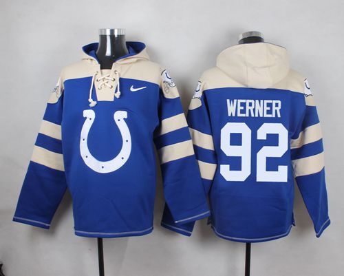Nike Colts #92 Bjoern Werner Royal Blue Player Pullover NFL Hoodie
