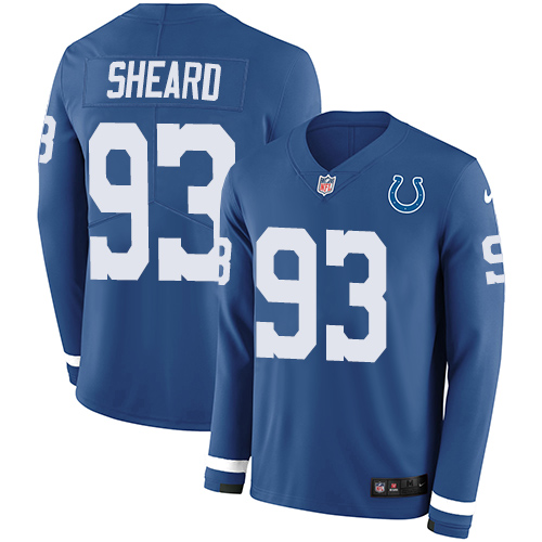 Nike Colts #93 Jabaal Sheard Royal Blue Team Color Men's Stitched NFL Limited Therma Long Sleeve Jersey Nike Colts #93 Jabaal Sheard Royal Blue Team Color Men's Stitched NFL Limited Therma Long Sleeve Jersey