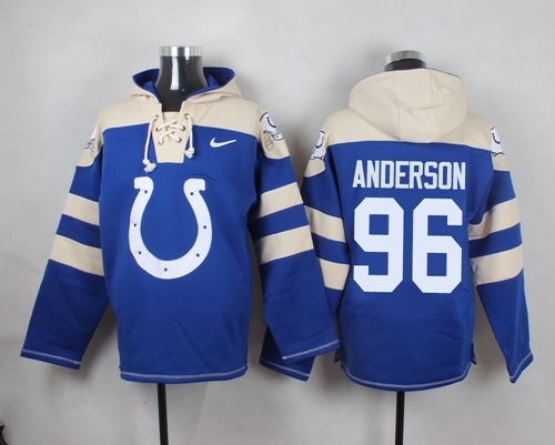 Nike Colts #96 Henry Anderson Royal Blue Player Pullover NFL Hoodie Nike Colts #96 Henry Anderson Royal Blue Player Pullover NFL Hoodie