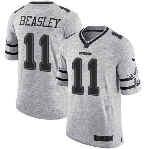 Nike Cowboys #11 Cole Beasley Gray Men's Stitched NFL Limited Gridiron Gray II Jersey Nike Cowboys #11 Cole Beasley Gray Men's Stitched NFL Limited Gridiron Gray II Jersey