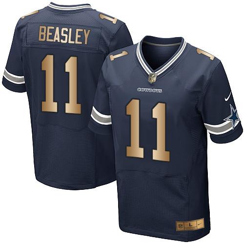 Nike Cowboys #11 Cole Beasley Navy Blue Team Color Men's Stitched NFL Elite Gold Jersey Nike Cowboys #11 Cole Beasley Navy Blue Team Color Men's Stitched NFL Elite Gold Jersey
