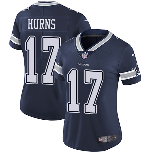 Nike Cowboys #17 Allen Hurns Navy Blue Team Color Women's Stitched NFL Vapor Untouchable Limited Jersey