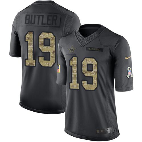 Nike Cowboys #19 Brice Butler Black Men's Stitched NFL Limited 2016 Salute To Service Jersey Nike Cowboys #19 Brice Butler Black Men's Stitched NFL Limited 2016 Salute To Service Jersey