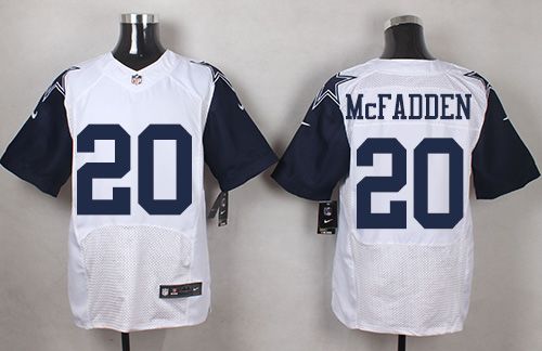 Nike Cowboys #20 Darren McFadden White Men's Stitched NFL Elite Rush Jersey Nike Cowboys #20 Darren McFadden White Men's Stitched NFL Elite Rush Jersey