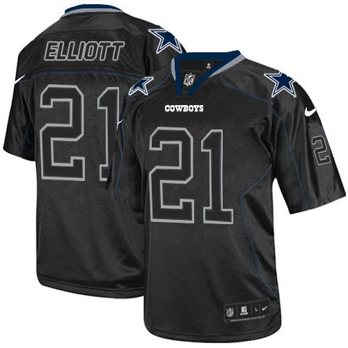 Nike Cowboys #21 Ezekiel Elliott Lights Out Black Men's Stitched NFL Elite Jersey Nike Cowboys #21 Ezekiel Elliott Lights Out Black Men's Stitched NFL Elite Jersey