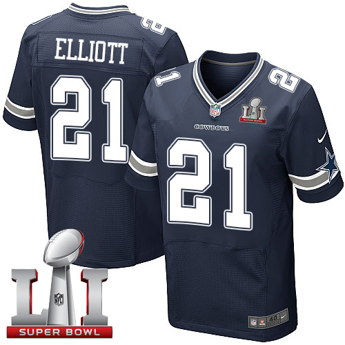 Nike Cowboys #21 Ezekiel Elliott Navy Blue Team Color Men's Stitched NFL Super Bowl LI 51 Elite Jersey Nike Cowboys #21 Ezekiel Elliott Navy Blue Team Color Men's Stitched NFL Super Bowl LI 51 Elite Jersey
