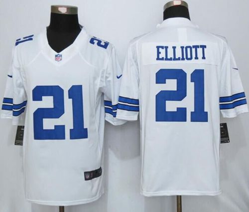 Nike Cowboys #21 Ezekiel Elliott White Men's Stitched NFL Limited Jersey Nike Cowboys #21 Ezekiel Elliott White Men's Stitched NFL Limited Jersey