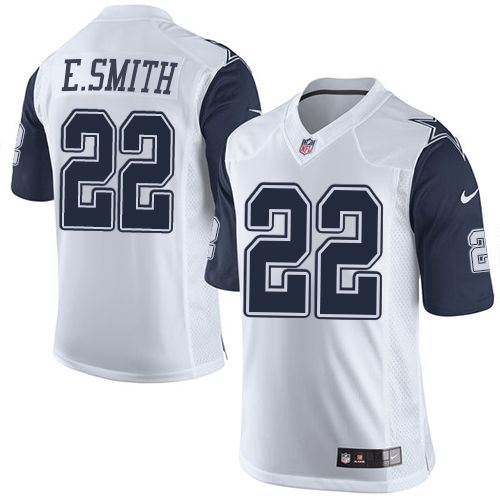 Nike Cowboys #22 Emmitt Smith White Men's Stitched NFL Limited rush jerseys Nike Cowboys #22 Emmitt Smith White Men's Stitched NFL Limited rush jerseys