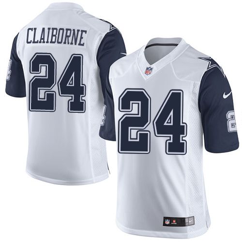 Nike Cowboys #24 Morris Claiborne White Men's Stitched NFL Limited rush jerseys Nike Cowboys #24 Morris Claiborne White Men's Stitched NFL Limited rush jerseys