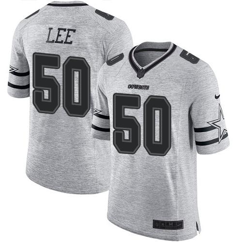 Nike Cowboys #50 Sean Lee Gray Men's Stitched NFL Limited Gridiron Gray II Jersey Nike Cowboys #50 Sean Lee Gray Men's Stitched NFL Limited Gridiron Gray II Jersey