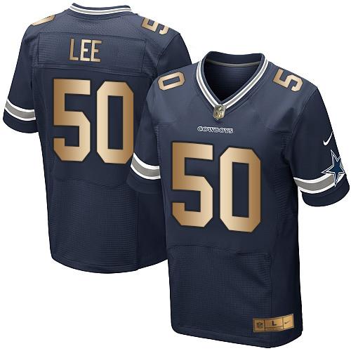 Nike Cowboys #50 Sean Lee Navy Blue Team Color Men's Stitched NFL Elite Gold Jersey Nike Cowboys #50 Sean Lee Navy Blue Team Color Men's Stitched NFL Elite Gold Jersey