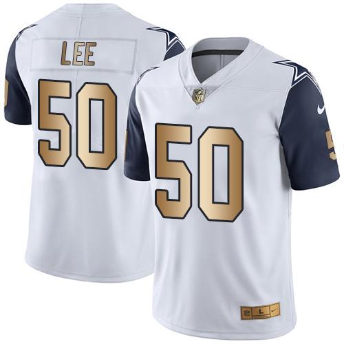 Nike Cowboys #50 Sean Lee White Men's Stitched NFL Limited Gold Rush Jersey Nike Cowboys #50 Sean Lee White Men's Stitched NFL Limited Gold Rush Jersey