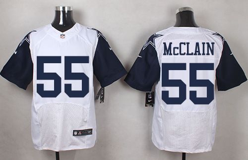 Nike Cowboys #55 Rolando McClain White Men's Stitched NFL Elite Rush Jersey Nike Cowboys #55 Rolando McClain White Men's Stitched NFL Elite Rush Jersey
