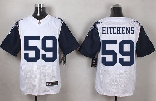 Nike Cowboys #59 Anthony Hitchens White Men's Stitched NFL Elite Rush Jersey Nike Cowboys #59 Anthony Hitchens White Men's Stitched NFL Elite Rush Jersey
