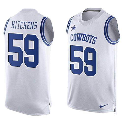 Nike Cowboys #59 Anthony Hitchens White Men's Stitched NFL Limited Tank Top Jersey Nike Cowboys #59 Anthony Hitchens White Men's Stitched NFL Limited Tank Top Jersey