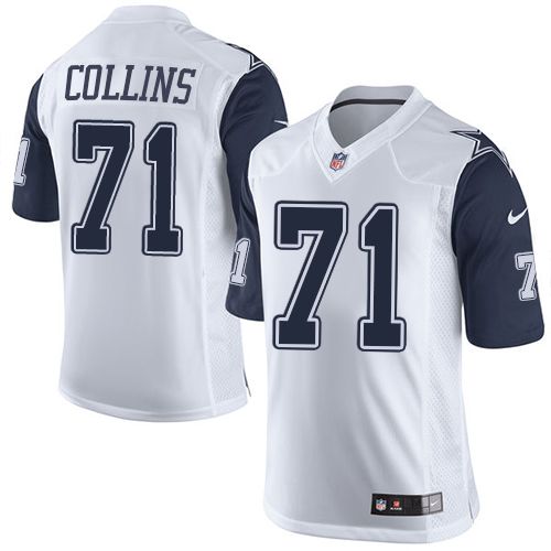 Nike Cowboys #71 La'el Collins White Men's Stitched NFL Limited Rush Jersey Nike Cowboys #71 La'el Collins White Men's Stitched NFL Limited Rush Jersey