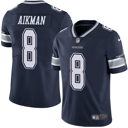 Nike Cowboys #8 Troy Aikman Navy Blue Team Color Men's Stitched NFL Vapor Untouchable Limited Jersey Nike Cowboys #8 Troy Aikman Navy Blue Team Color Men's Stitched NFL Vapor Untouchable Limited Jersey