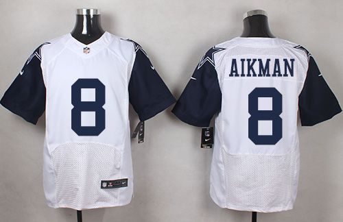 Nike Cowboys #8 Troy Aikman White Men's Stitched NFL Elite Rush Jersey Nike Cowboys #8 Troy Aikman White Men's Stitched NFL Elite Rush Jersey