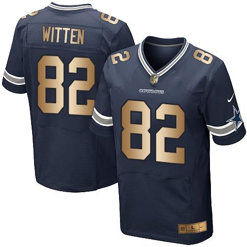Nike Cowboys #82 Jason Witten Navy Blue Team Color Men's Stitched NFL Elite Gold Jersey Nike Cowboys #82 Jason Witten Navy Blue Team Color Men's Stitched NFL Elite Gold Jersey