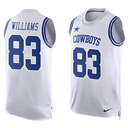 Nike Cowboys #83 Terrance Williams White Men's Stitched NFL Limited Tank Top Jersey Nike Cowboys #83 Terrance Williams White Men's Stitched NFL Limited Tank Top Jersey