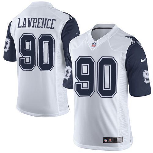 Nike Cowboys #90 Demarcus Lawrence White Men's Stitched NFL Limited Rush Jersey Nike Cowboys #90 Demarcus Lawrence White Men's Stitched NFL Limited Rush Jersey