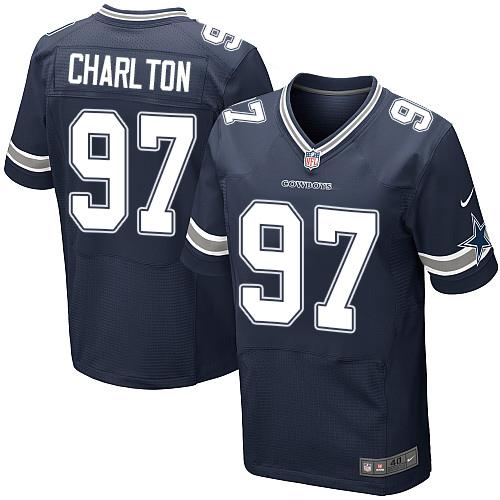 Nike Cowboys #97 Taco Charlton Navy Blue Team Color Men's Stitched NFL Elite Jersey Nike Cowboys #97 Taco Charlton Navy Blue Team Color Men's Stitched NFL Elite Jersey