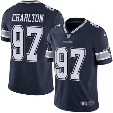 Nike Cowboys #97 Taco Charlton Navy Blue Team Color Youth Stitched NFL Vapor Untouchable Limited Jersey