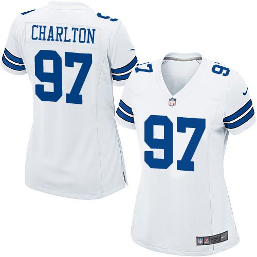 Nike Cowboys #97 Taco Charlton White Women's Stitched NFL Elite Jersey