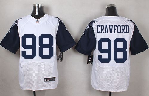 Nike Cowboys #98 Tyrone Crawford White Men's Stitched NFL Elite Rush jerseys Nike Cowboys #98 Tyrone Crawford White Men's Stitched NFL Elite Rush jerseys