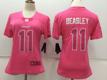 Nike Cowboys 11 Cole Beasley Pink Women Vapor Untouchable Player Limited Jersey