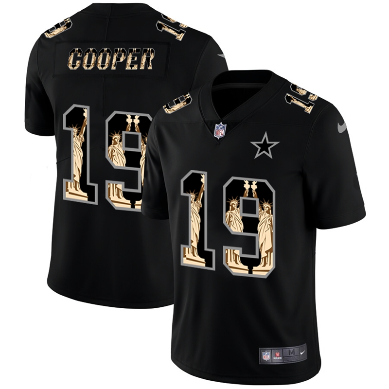 Nike Cowboys 19 Amari Cooper Black Statue Of Liberty Limited Jersey