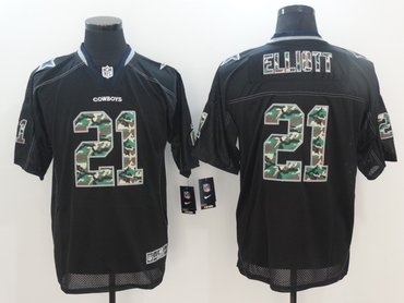 Nike Cowboys 21 Ezekiel Elliott Black Lights Out Camo Number Elite Jersey Nike Cowboys 21 Ezekiel Elliott Black Lights Out Camo Number Elite Jersey