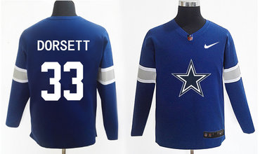 Nike Cowboys 33 Tony Dorsett Navy Knit Sweater