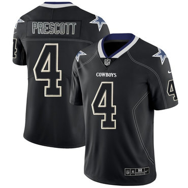 Nike Cowboys 4 Dak Prescott Black Shadow Legend Limited Jersey