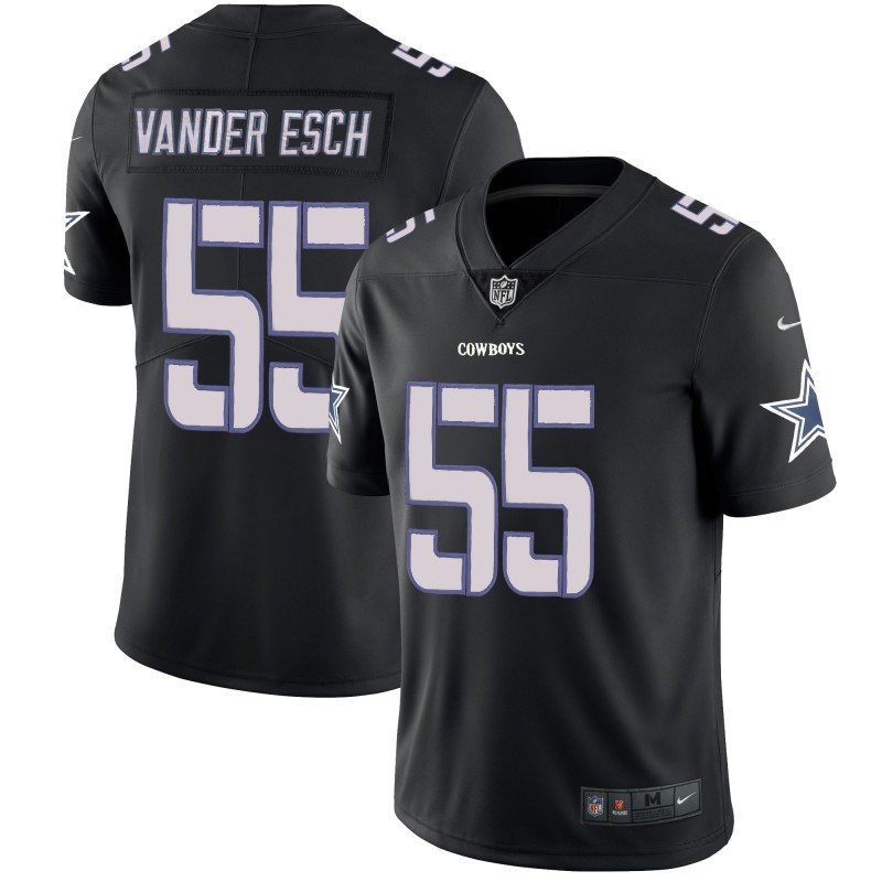 Nike Cowboys 55 Leighton Vander Esch Black Impact Rush Limited Jersey