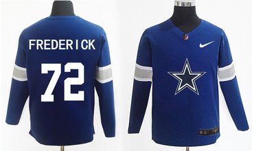 Nike Cowboys 72 Travis Frederick Navy Knit Sweater