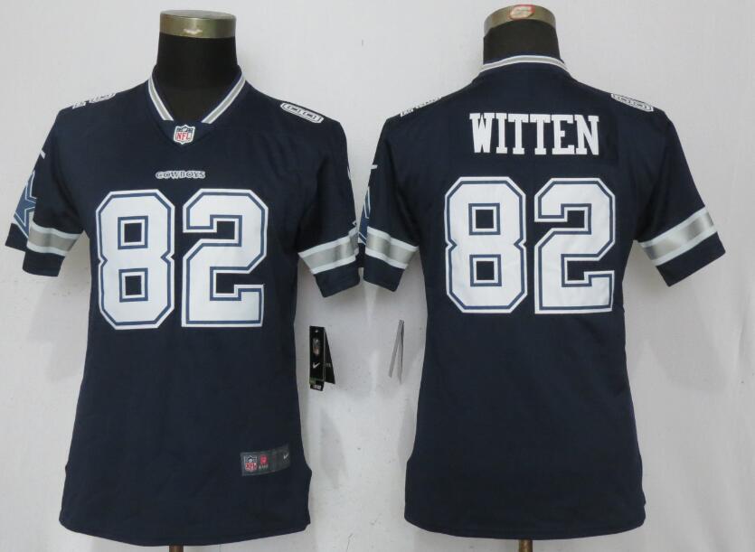 Nike Cowboys 82 Jason Witten Navy Vapor Untouchable Women Limited Jersey