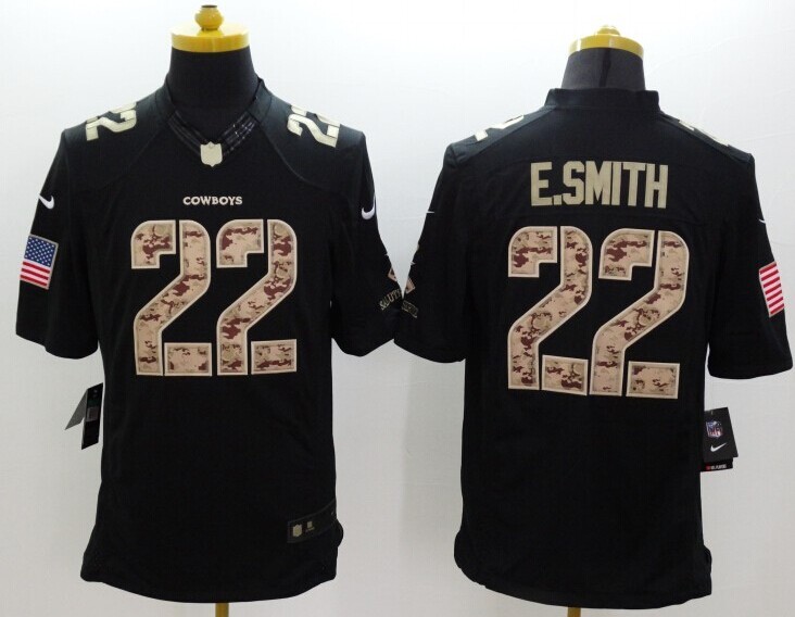 Nike Dallas Cowboys #22 E.Smith Black Salute TO Service Jersey Nike Dallas Cowboys #22 E.Smith Black Salute TO Service Jersey