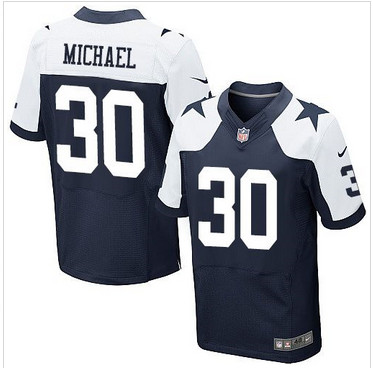 Nike Dallas Cowboys #30 Christine Michael Navy Blue Thanksgiving Throwback Men's Stitched NFL Elite Jersey Nike Dallas Cowboys #30 Christine Michael Navy Blue Thanksgiving Throwback Men's Stitched NFL Elite Jersey
